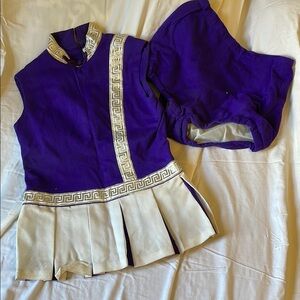 Purple and White girl’s vintage majorette costume